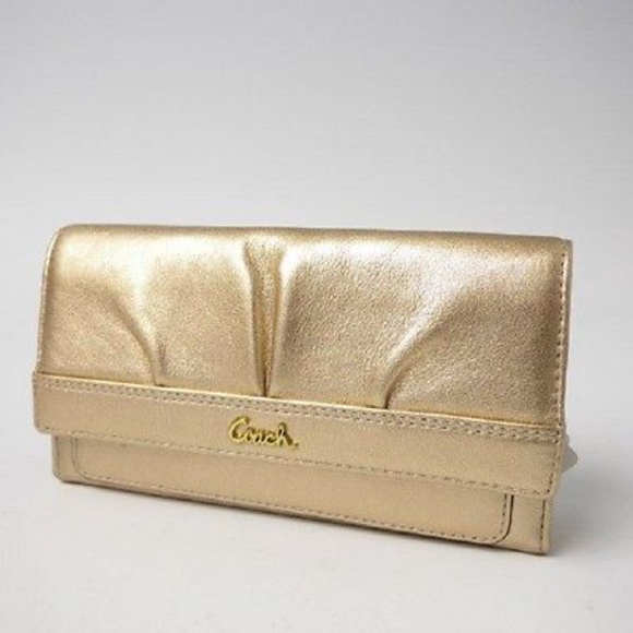 Coach Handbags - Coach Gold Wallet